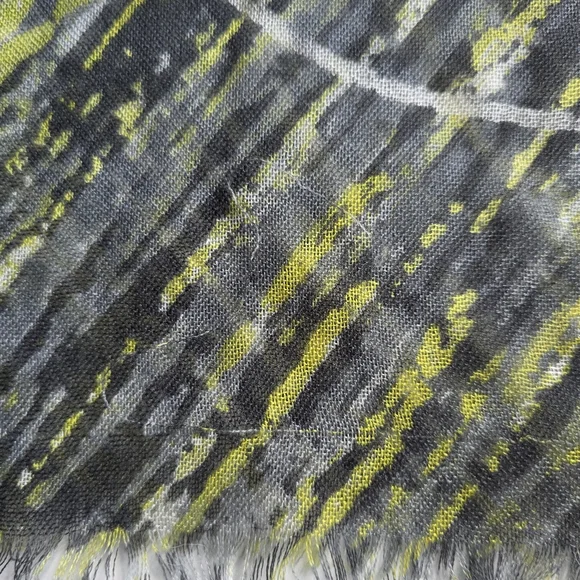 Loro Piana Green and Gray Cashmere Silk Scarf - Picture 6 of 12